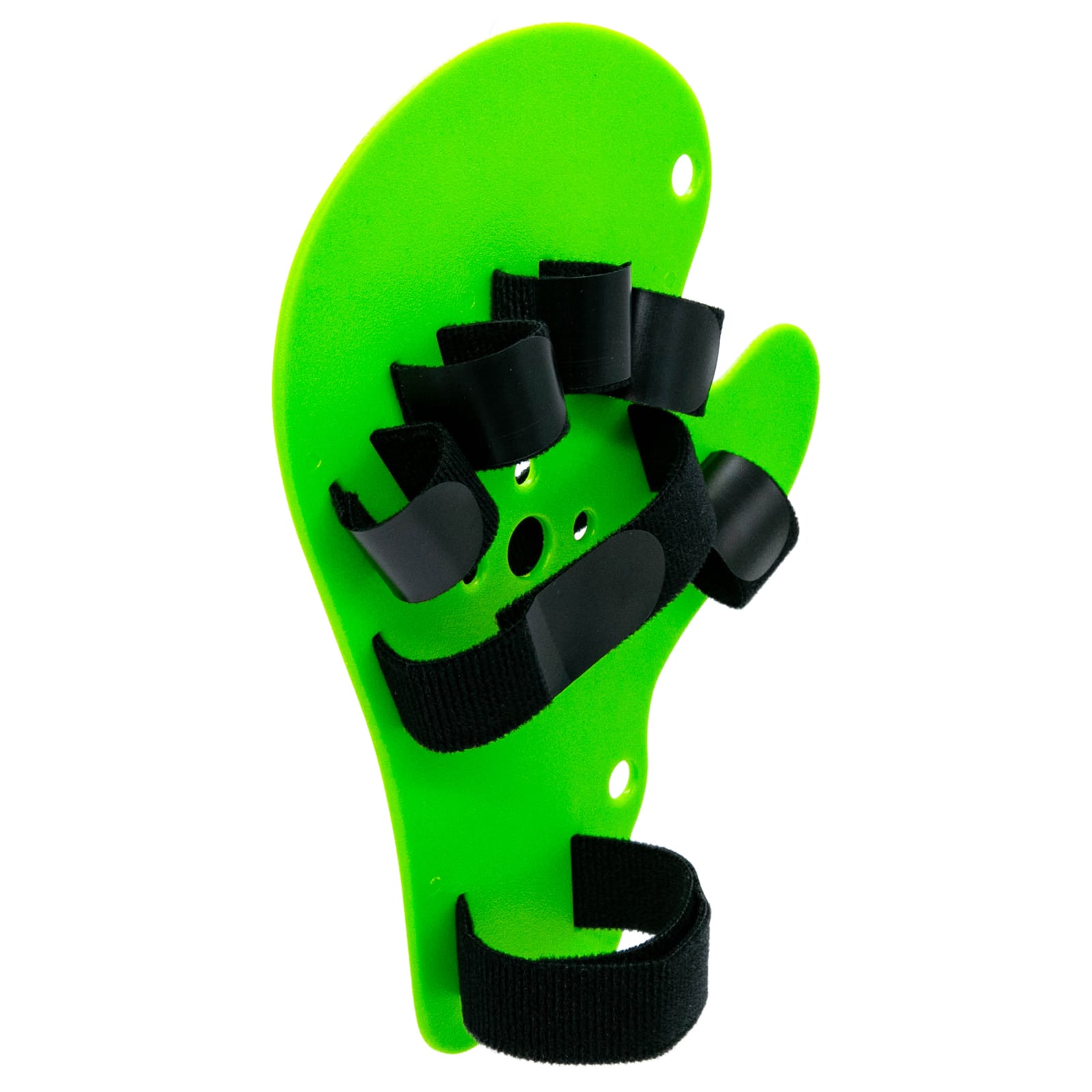 PSNOOK green resting hand splint plate with adjustable finger, palm, and wrist straps